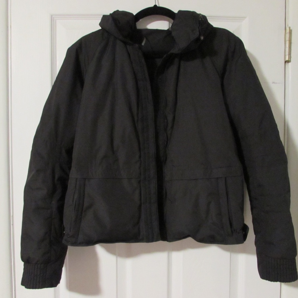 Elie Tahari Black Jacket with Hidden Hood